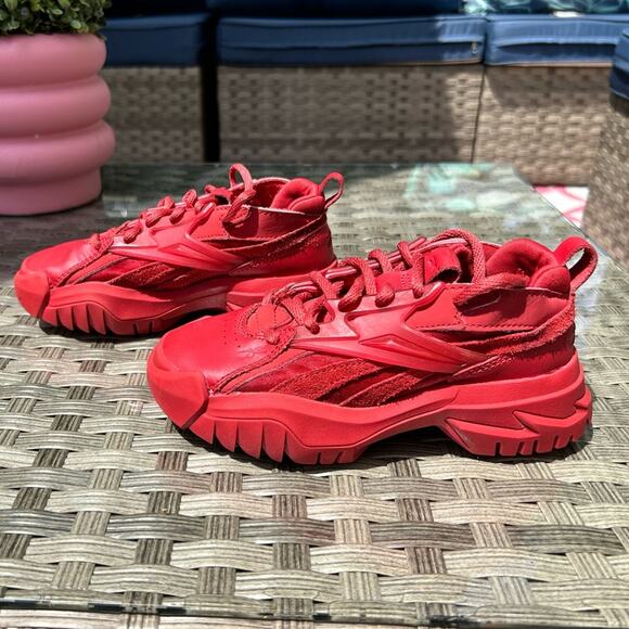Reebok Other - Reebok Classic Leather V2 “Triple Red” Kids Size 12